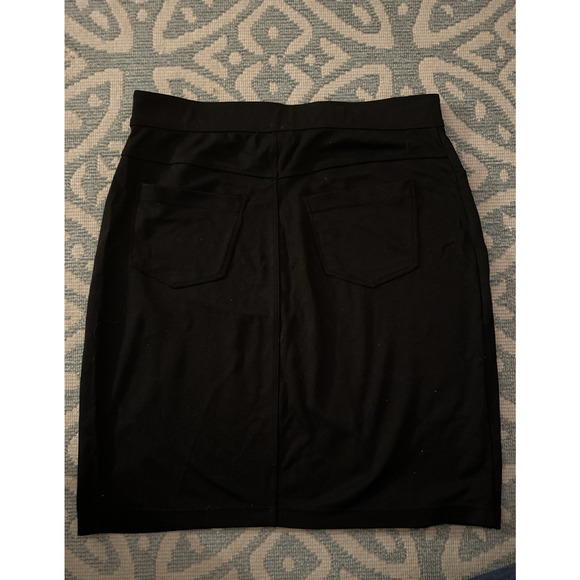 Max Edition Womens Skirt Pencil Black Short Mini Above Knee Career Size Medium M - Picture 4 of 7